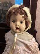 Old composition doll and clothing