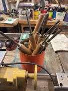 Shop mate lathe, and wood chisels