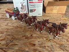 Cast iron barrel cart with 8 horses