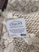 Lace work includes doilies, dresser runners, curtain panels etc Victorian Rose and other patterns