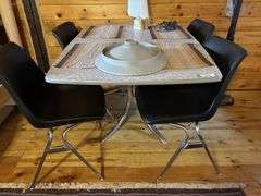 Chrome leg vintage table