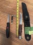 Kabar knife, Western pocket knife and OXO knife