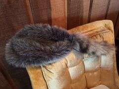 Raccoon hat, horseshoe gun rack