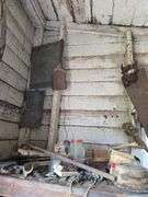 Contents of tool shed includes tool boxes, 2 floor jacks, 2 man saw, windows, buckets of charcoal, nail kegs, nails, pony shoes and more See photos, bring your gloves!