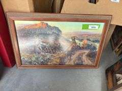 "The Jerkline" Charles Russell print 26 x 18