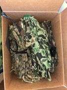 Canteens, camo fabric, bags, outerwear
