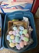 3 totes of Easter themed decor