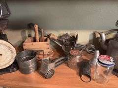 Variety of old kitchen gadgets