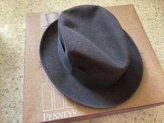 Two pair of spectacles and two men’s hats-Penney’s Marathon size 7 1/8 and Dobbs size 7
