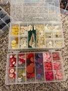 6 boxes of color sorted, assorted buttons