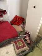 Decorator pillows, blankets throws,  bedding etc...