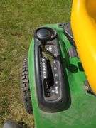 John Deere L100 riding mower 42" deck, SN 100Aa141171, hood broken, runs and mows