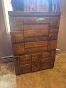 Four drawer dresser and matching full-size headboard