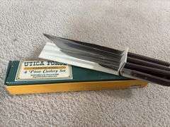 Bone handle carving set and cutlery