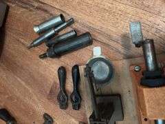 Variety of old, antique reloading tools