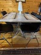 Chrome leg vintage table