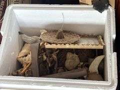 Five boxes of miscellaneous home decor