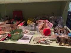 Three shelves of stuff, see photos