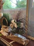 Faith cut out, artificial greenery and decor The decor is real the plants are artificial you know what I meant. Right?
