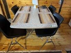 Chrome leg vintage table