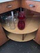 Lazy susan of vases and jars