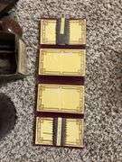 Antique door latch set, sealing jar, washboard and rug beater