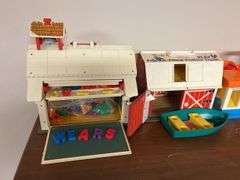 5 Fisher Price toys, NO figures, letters for barn