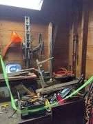 Tools etc as shown on right side of bench and wall