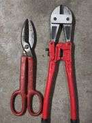 New bolt cutters and large tin snips
