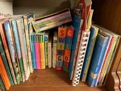 2 shelves of kids books