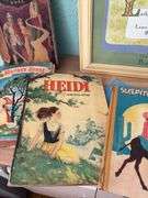 Framed Little Bo Peep, five very old children’s books