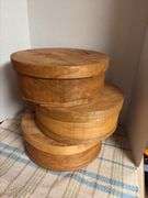 (3) 15" round shaker style boxes 5" deep