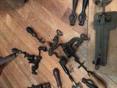 Variety of old, antique reloading tools