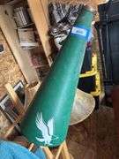 Vintage green megaphone with hawk or eagle emblem