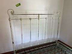Full size metal bed with headboard and footboard Don’t let the springs deter you from bidding, if you just want the bed you can leave the springs. BLUE LIGHT SPECIAL, this sale only!!