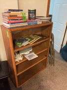 12D x 36L x 48H oak bookcase NO CONTENTS