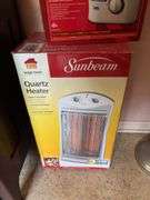 Sunbeam large room heater, Sunbeam small room heater and ReliOn warm mist humidifier