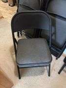 Black sq card table and 4 chairs