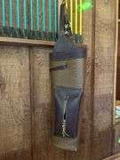 36 +/- mostly wood shaft traditional arrows and large quiver