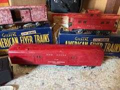 AC Gilbert Co 3/16” scale American Flyer train set,  track, crossover and No. 2 transformer