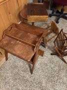 Small wood table, magazine rack, shelves, etc 6 pcs
