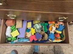 Small dresser, full of painting supplies
