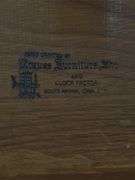 Kraus Furniture Amana walnut gate leg drop leaf dining table 45 x 60 with (3) 12" leaves, table pads, turned legs.