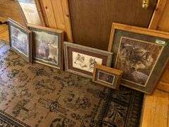 Three wolf prints and elk prints