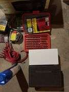 Rope, drop cords, bits, multipurpose fabric plastic boxes, tape measure, bug spray, etc
