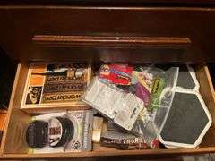 Four drawers of stuff includes extension cords and lots of light bulbs