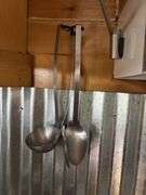 Assorted kitchenwares - tea pots, toaster, ladles