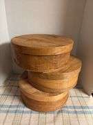 (3) 15" round shaker style boxes 5" deep