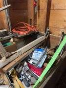 Tools etc as shown on right side of bench and wall