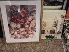 24 x 36 beveled edge mirror, pictures, decorator boxes, etc...